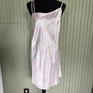 Avon Plus Size 1X Floral Pink Cream Sexy Lingerie Sleepwear Women Slip Dress